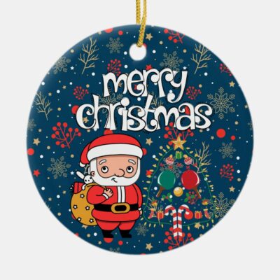 ping pong table tennis christmas with santa claus ceramic ornament rc5a47a5bc6694928aedaea5ed56ed273 x7s2y 8byvr 1000 - Table Tennis Gifts