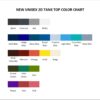 tank top color chart - Table Tennis Gifts