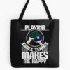 Playing Table Tennis Makes Me Happy Tote Bag Official Table Tennis Merch