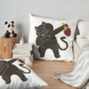 Dabbing Table Tennis Cat Throw Pillow Official Table Tennis Merch