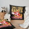 Table Tennis Games Developer Throw Pillow Official Table Tennis Merch