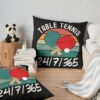  Throw Pillow Official Table Tennis Merch