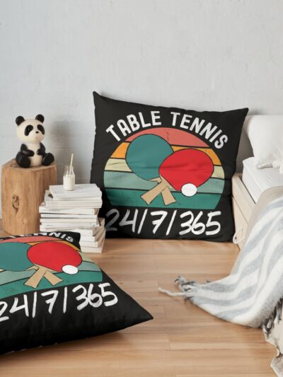 Throw Pillow Official Table Tennis Merch