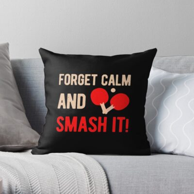 Funny Table Tennis Throw Pillow Official Table Tennis Merch