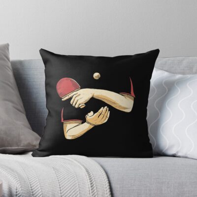 Table Tennis Player Throw Pillow Official Table Tennis Merch