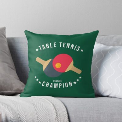 Table Tennis (Wannabe) Champion Funny Throw Pillow Official Table Tennis Merch