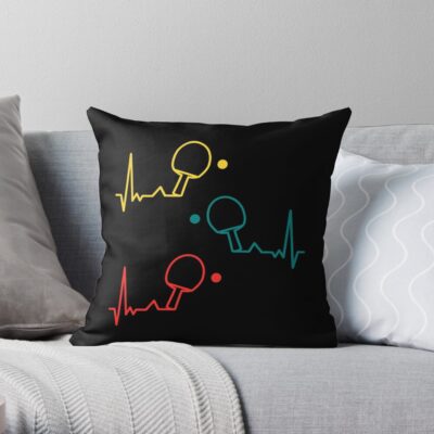 Table Tennis Throw Pillow Official Table Tennis Merch