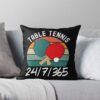  Throw Pillow Official Table Tennis Merch