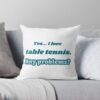 I Love Table Tennis Throw Pillow Official Table Tennis Merch