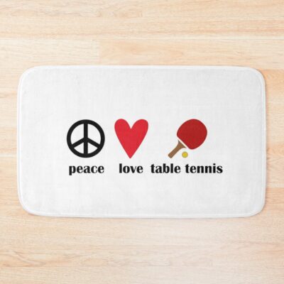 Peace Love Table Tennis Bath Mat Official Table Tennis Merch