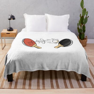 Table Tennis | Table Tennis Racket Throw Blanket Official Table Tennis Merch