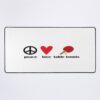 Peace Love Table Tennis Mouse Pad Official Table Tennis Merch