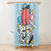 Cute Table Tennis Racket With Hand And Shoes Shower Curtain Official Table Tennis Merch