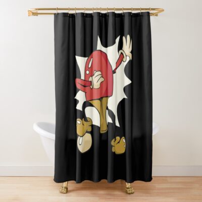 Table Tennis, Dabbing Table Tennis Bats Shower Curtain Official Table Tennis Merch